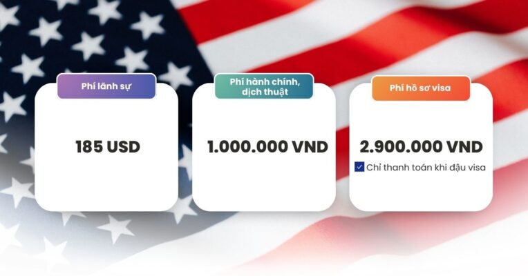 Chi phí thực hiện visa du lịch Mỹ tại Hero Visa